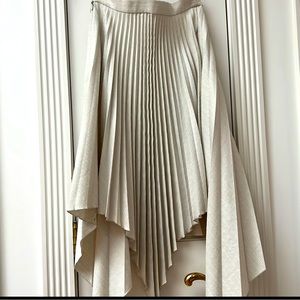 ACNE Runway pleated skirt in off-white